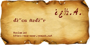 Ács Azár névjegykártya